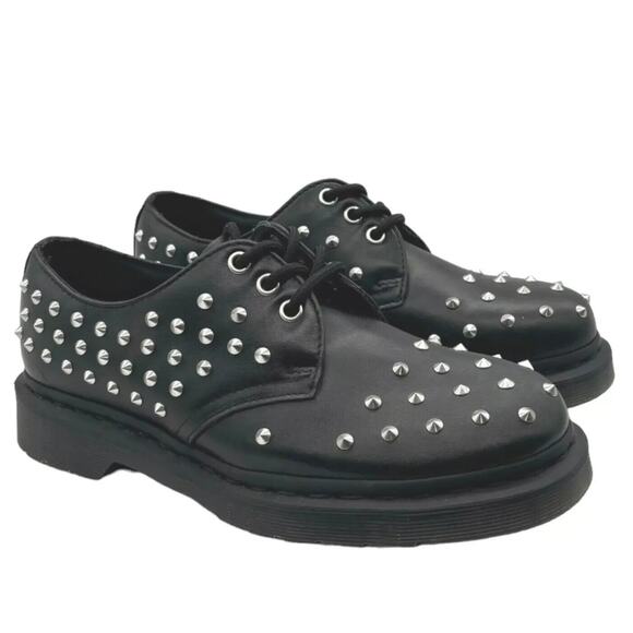 NIB DR MARTENS Women's 1461 Stud Wanama Leather Lace Up Oxford Derby Shoes - Picture 5 of 7
